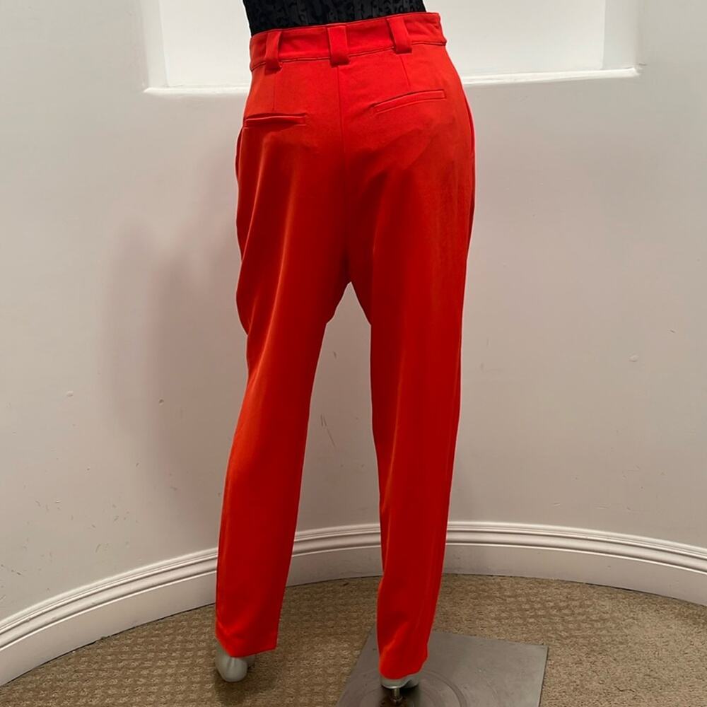 A.L.C. Pleat-front Straight Leg High Rise Straight Leg Pants in Ruby Red - Picture 13 of 14